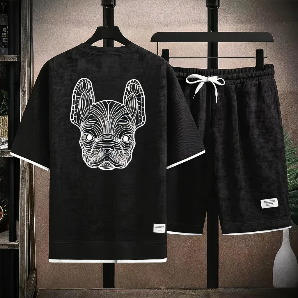 Street Fashion Tshirt - Летний мужской комплект из быстросохнущей повседневной