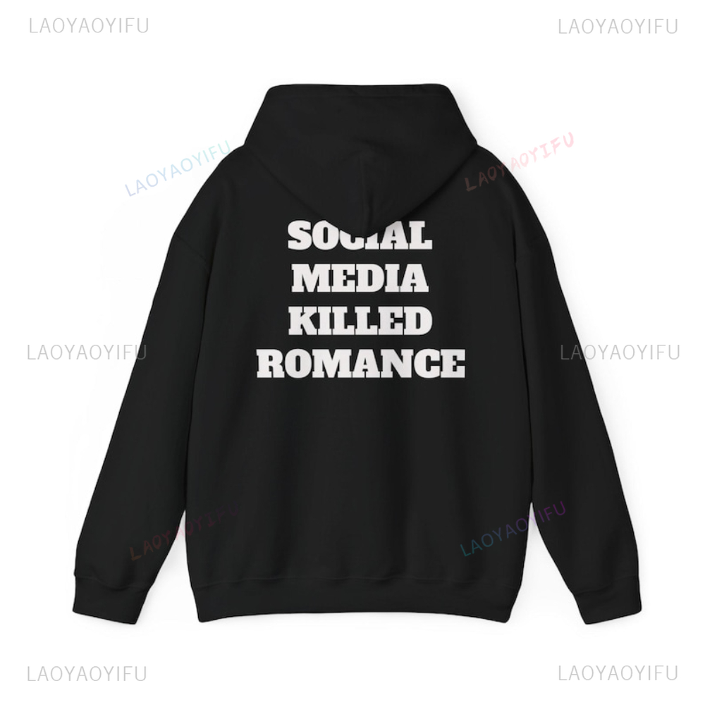 Graphic Hoodie Streetwear - Социальная среда Killed Romance, простые буквы,