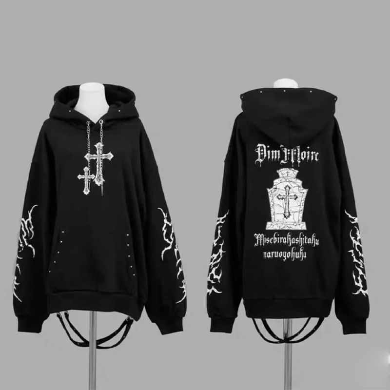 Новые субкультуры, готические  – обзор и цена Graphic Hoodie Streetwear