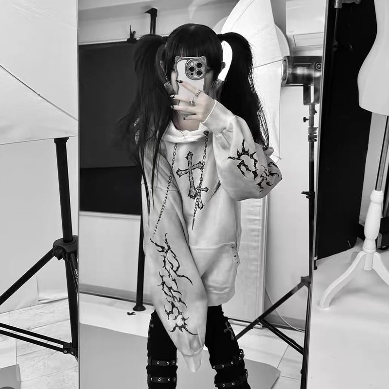 Новые субкультуры, готические  – обзор и цена Graphic Hoodie Streetwear