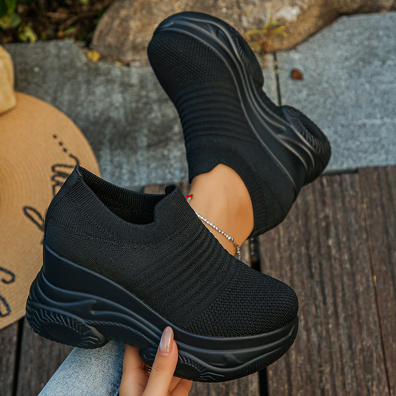 Женские вязаные белые кроссовк – обзор и цена Chunky Sneaker Platform