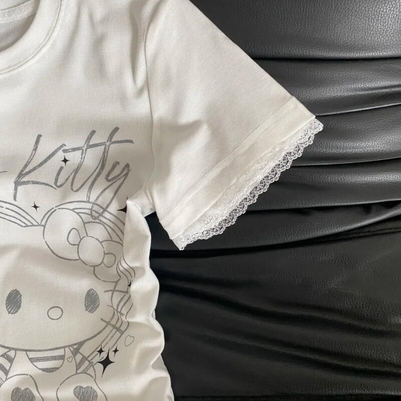 Летняя женская новая милая фут – обзор и цена Street Fashion Tshirt