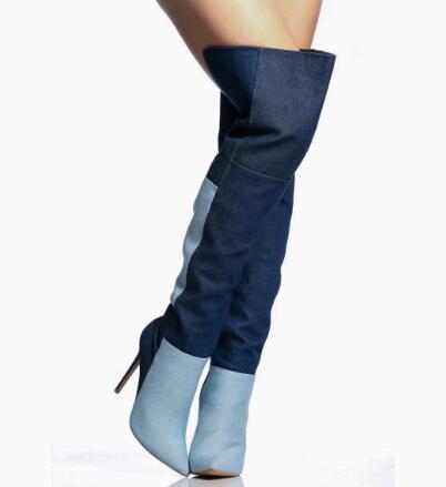 Синие двухцветные джинсовые бо – обзор и цена Street Fashion Denim