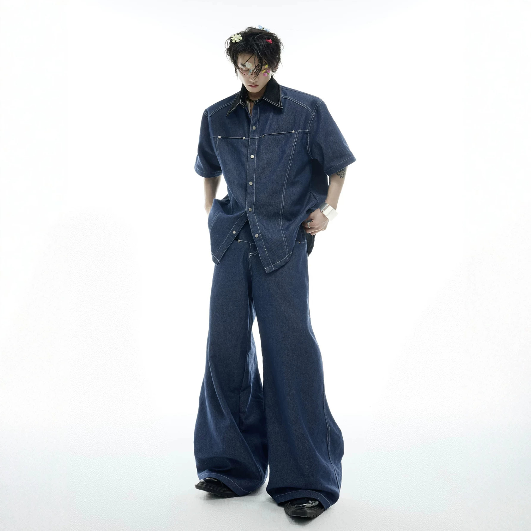 Летний мужской джинсовый компл – обзор и цена Street Fashion Denim