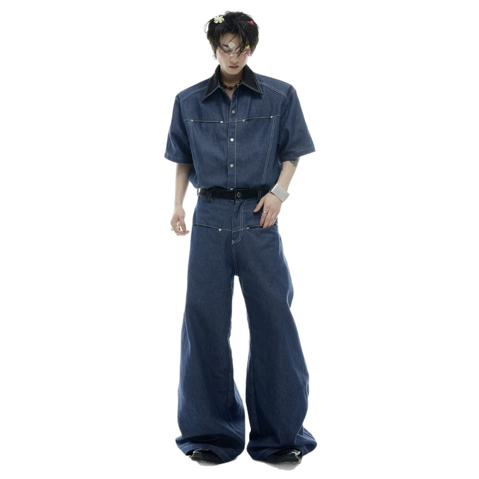 Летний мужской джинсовый компл – обзор и цена Street Fashion Denim