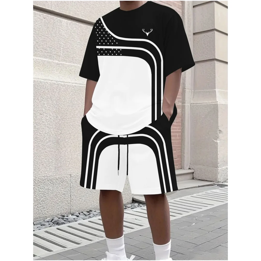Модный летний мужской комплект – обзор и цена Street Fashion Tshirt